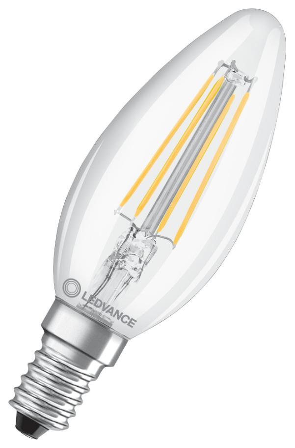 4.2W LED Filament Candle Bulb, E14, 2700K, 470lm, Dimmable - 4099854065590