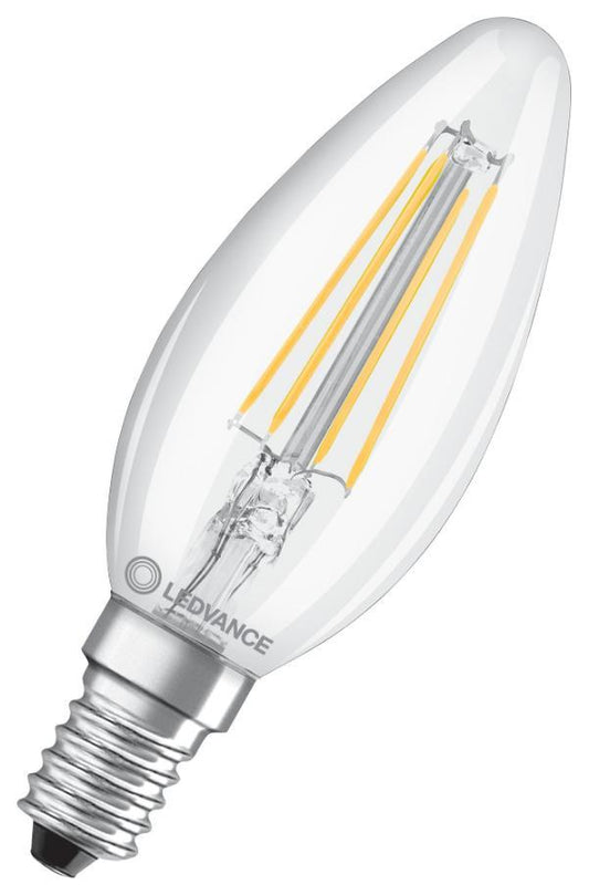 4.2W LED Filament Candle Bulb, E14, 2700K, 470lm, Dimmable - 4099854065590