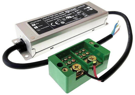 24V, 8.3A, 200W Multi Output Constant Voltage LED Driver - TGR-24V-200W-OP3