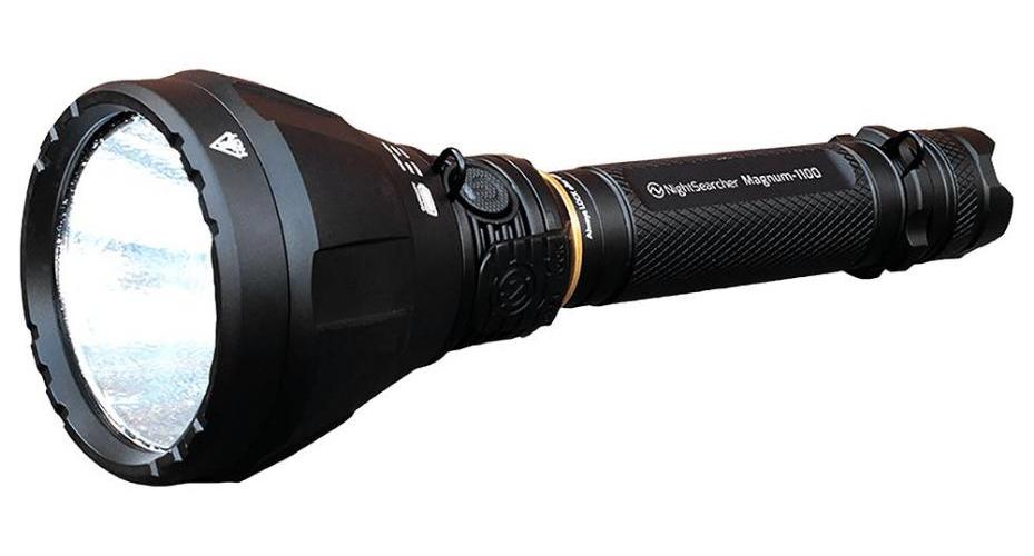 Rechargeable Magnum 1100 CREE LED Torch, 1100lm, IP67, Black - NSMAGNUM1100