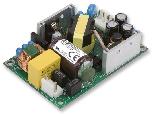 AC/DC Open Frame Power Supply, Medical Approved, 5V/7.8A, 12V/2A, -12V/500mA, 40W - ECP40UT01