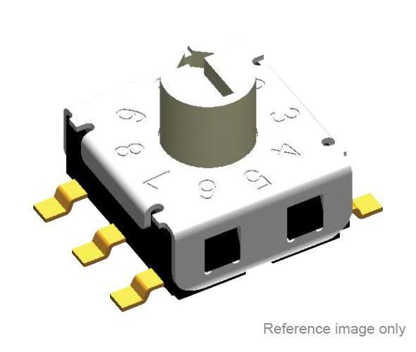 ROTARY CODED SW, 10 POS, 0.025A, 24VDC - MP-RJM3-10R-Q-T/R