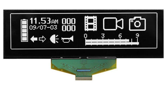 OLED Graphic Display Module, 256 x 64, Passive Matrix, White, - WEX025664DPP3N00000