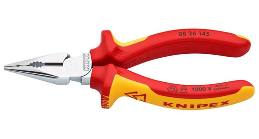 5.7"(145mm) VDE Insulated Needle-Nose Combination Pliers - 08 26 145