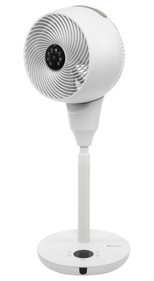 MeacoFan 1056P 10" Air Circulator Pedestal Fan, White - MEACOFAN 1056P