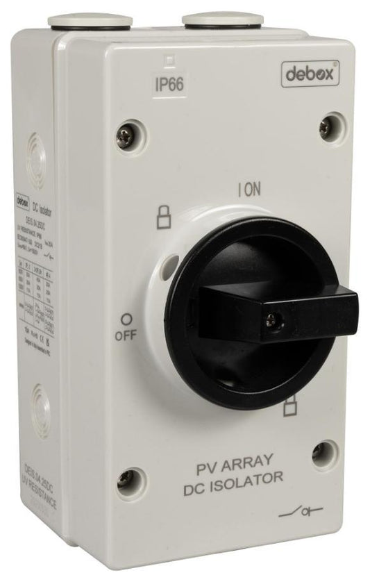 4 Pole DC Isolator Switch, 25A - DE1S.04.25DC