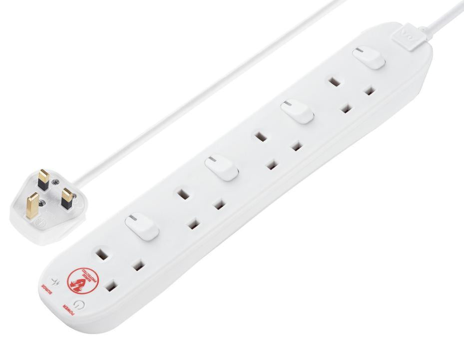 4 SKT 2M 13A IND SW SRG EXT LEAD WHITE - SWSRG4210N-MP