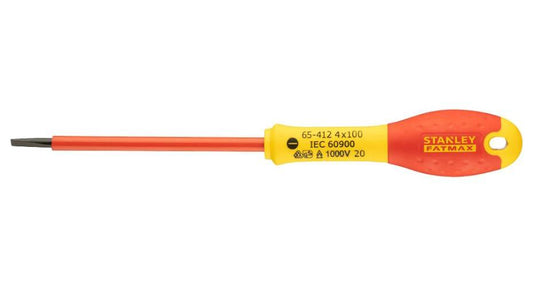 4mm x 100mm VDE Insulated Slotted Screwdriver - 0-65-412