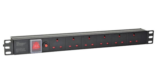 1U RACK 6-GANG UK + RESET 1.8M - 1U-PDU-6UK