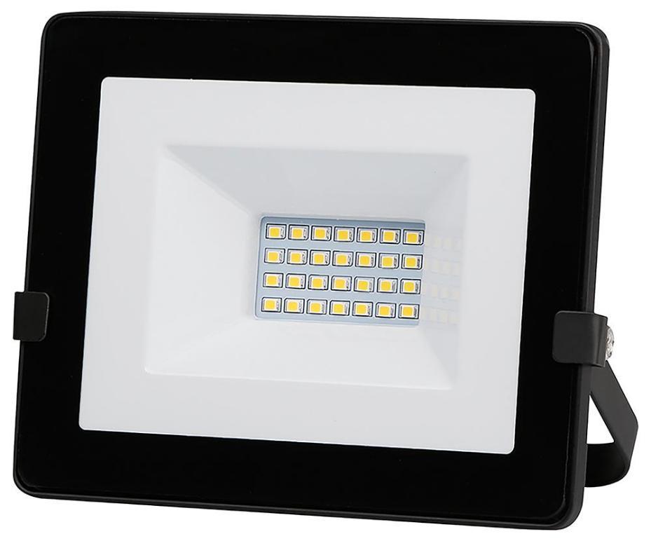 20W LED Eco Floodlight, 6000K, 1600lm, Black, IP65 - 777961