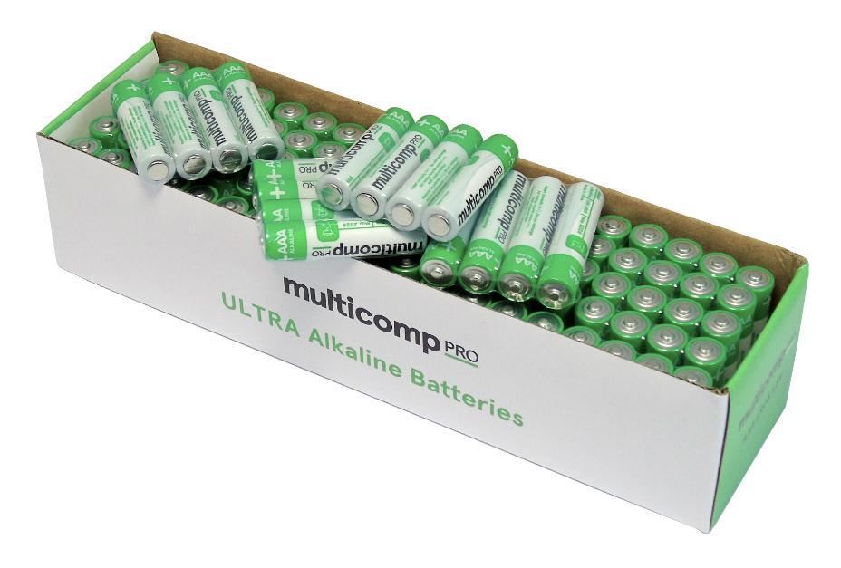 Alkaline AAA Batteries, 100 Pack - MP-PSG91110