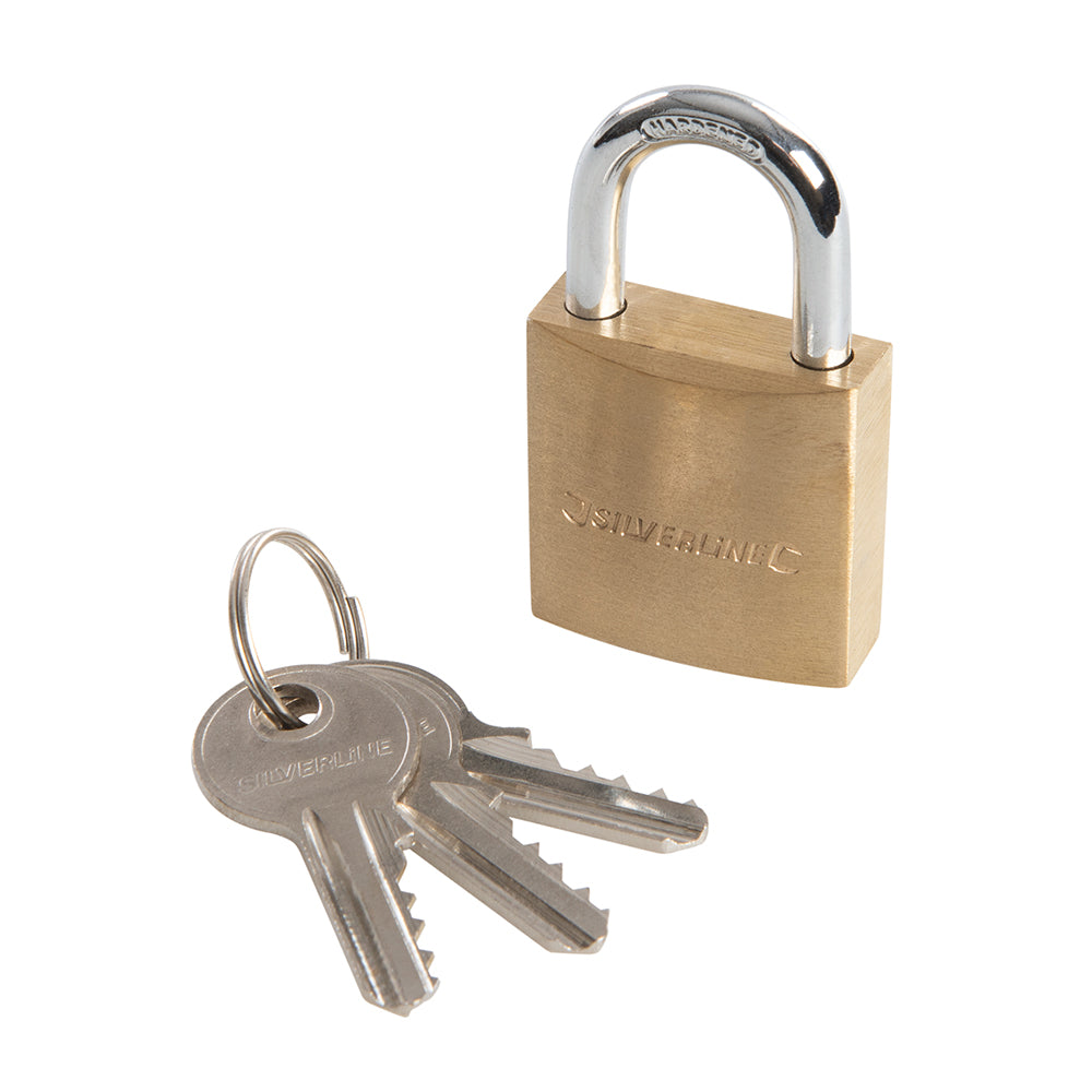 Silverline Brass Padlock 30mm