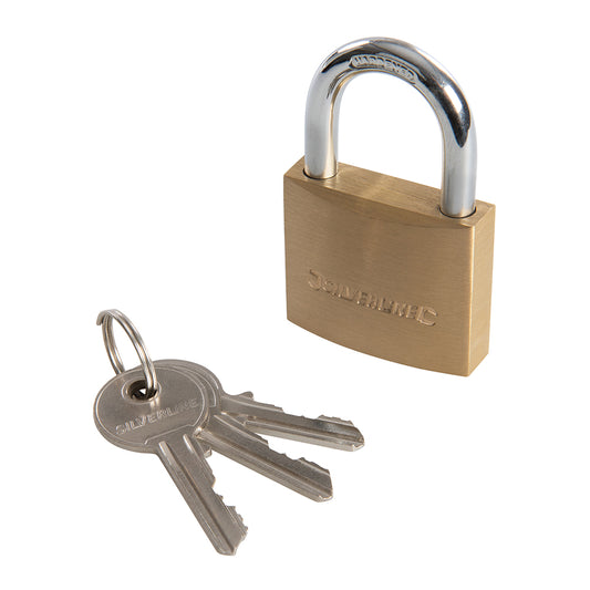 Silverline Brass Padlock 40mm