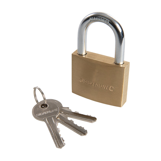 Silverline Brass Padlock 50mm