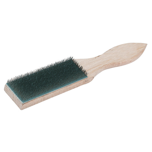 Silverline File Card Brush Wooden 40mm