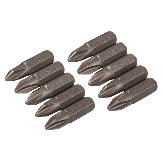 Silverline Phillips Cr-V Screwdriver Bits 10pk PH2