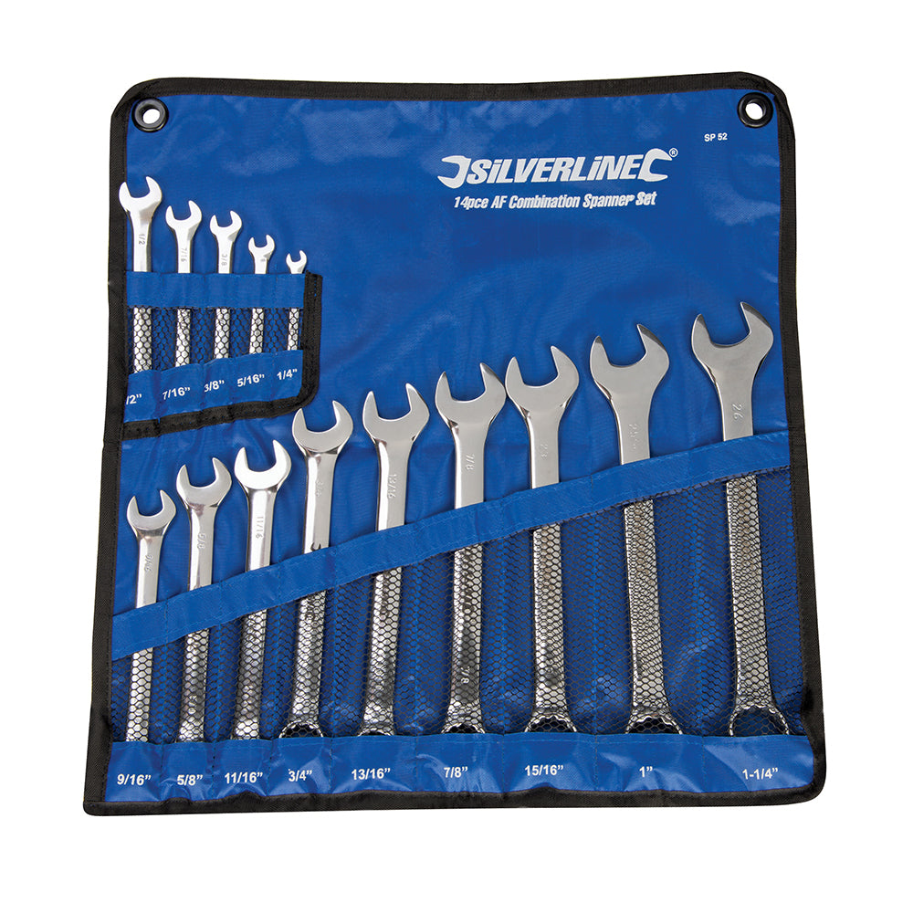 Silverline Combination Spanner Set 14pce 1/4 - 1-1/4"