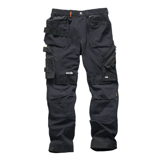 Scruffs Pro Flex Plus Holster Trousers Black 30L